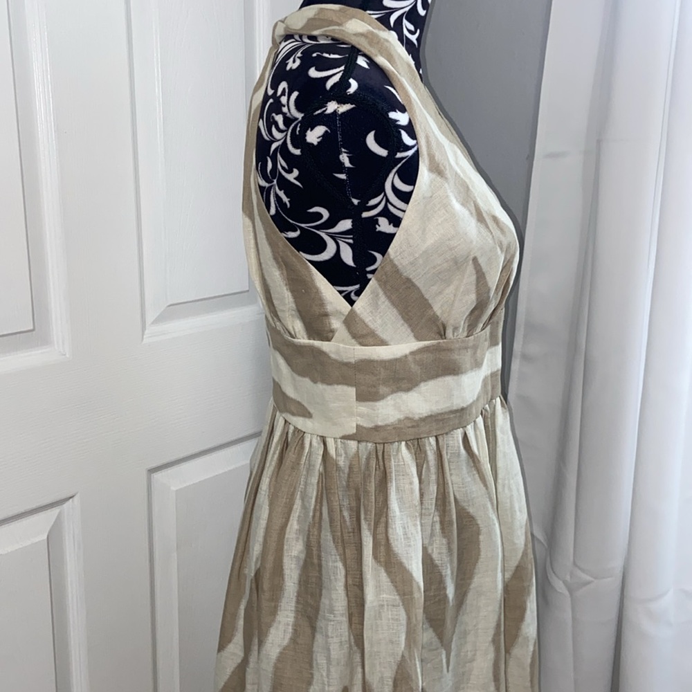 Banana Republic linen halter animal print maxi dress - Picture 4 of 8